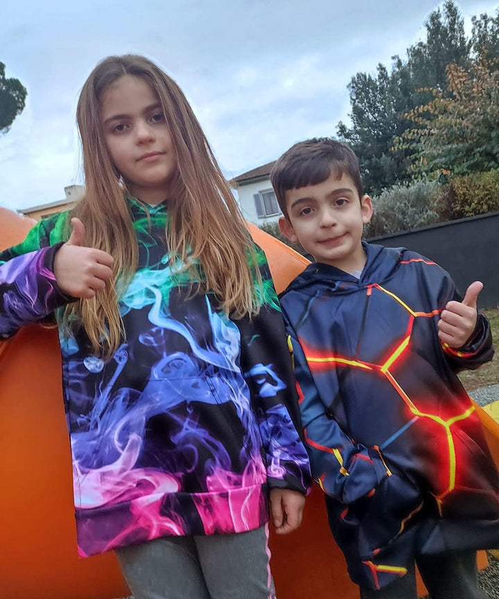 kids4ever Unisex Kinder Hoodie 3D Lustig GedrucKt Kapuzenpullover Langarm Pullover Hoodies Sweatshir