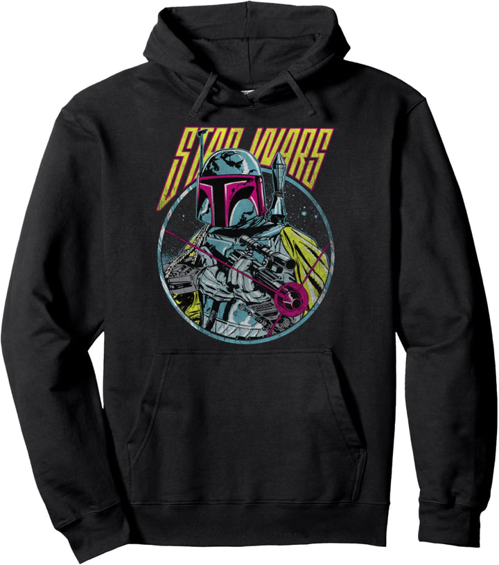 Star Wars Boba Fett Vintage Circle Portrait Pullover Hoodie