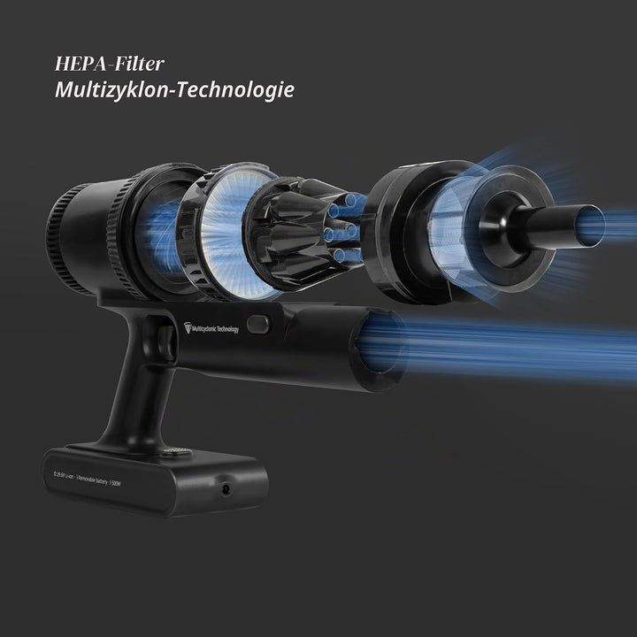 Ufesa Z7 Digital Akku Staubsauger, Selbstladender-Flexibler, 29.6V, LED Touchscreen, 26KPa, 500W, 80