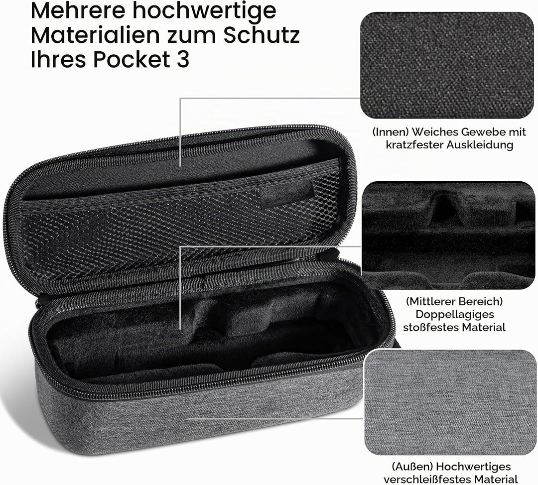 STARTRC PHOTO Tasche für DJI Osmo Pocket 4/3, Tragetasche für OSMO Pocket 4 Zubehör Filter Speicherk