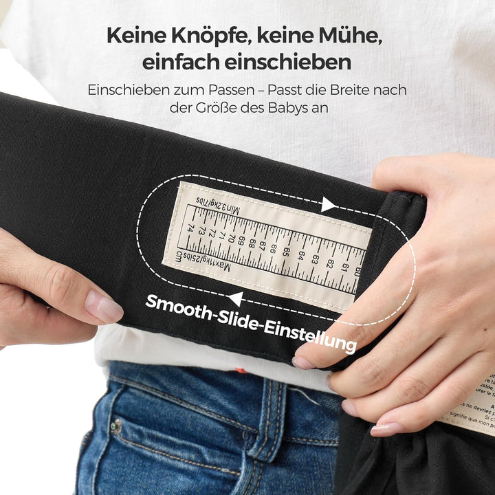 Momcozy Babytrage Neugeborene ab Geburt | Ergonomische Tragehilfe mit Nackenstütze | Leicht & sicher
