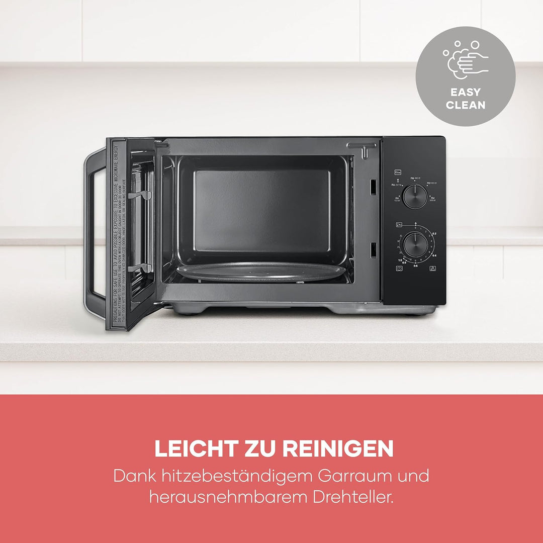 Severin Mikrowelle Solo, zum Auftauen und Erhitzen, XXL Innenraum, 28 L, Mikrowellengerät mit heraus
