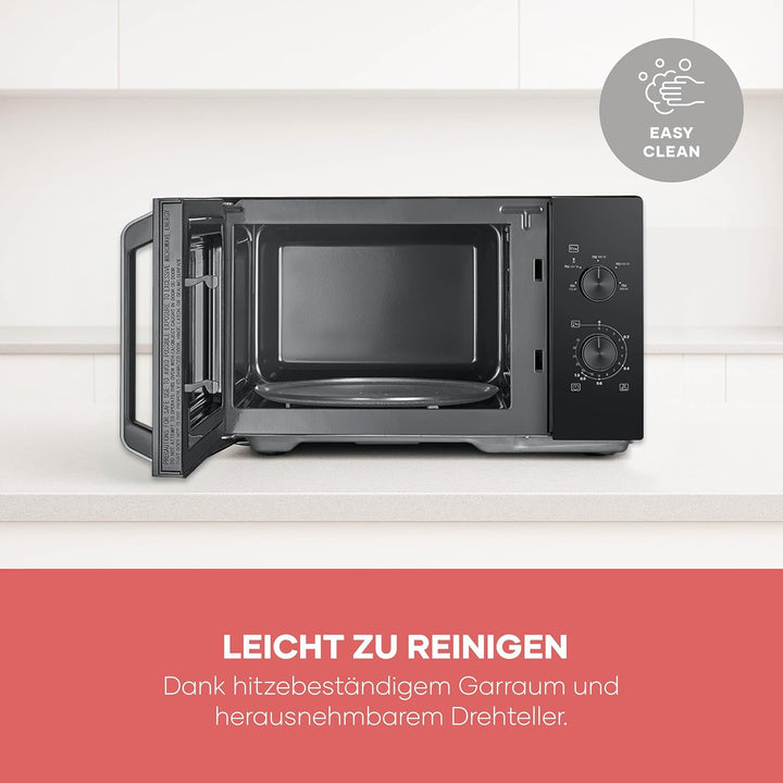 Severin Mikrowelle Solo, zum Auftauen und Erhitzen, XXL Innenraum, 28 L, Mikrowellengerät mit heraus
