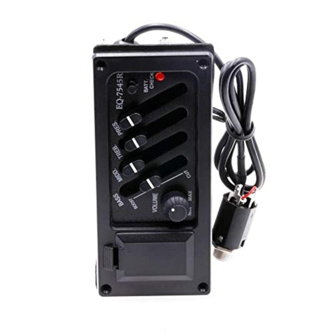 Akustikgitarren-Tonabnehmer 4-Band-Vorverstärker-EQ-Equalizer Piezo-Tonabnehmersystem für Akustikgit