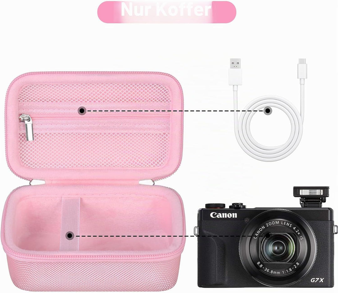 Canboc Tragetasche für Canon PowerShot G7 X Mark II/G7 X Mark III/G5 X Mark II.G7X Digitalkamera, Po