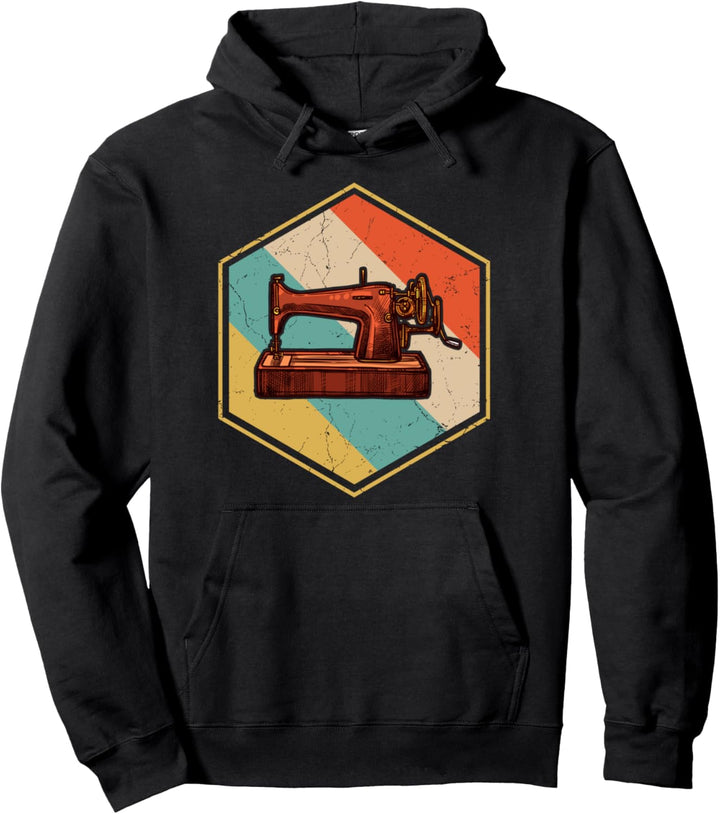 Retro Vintage Sewing Machine Lover Quilting Pullover Hoodie
