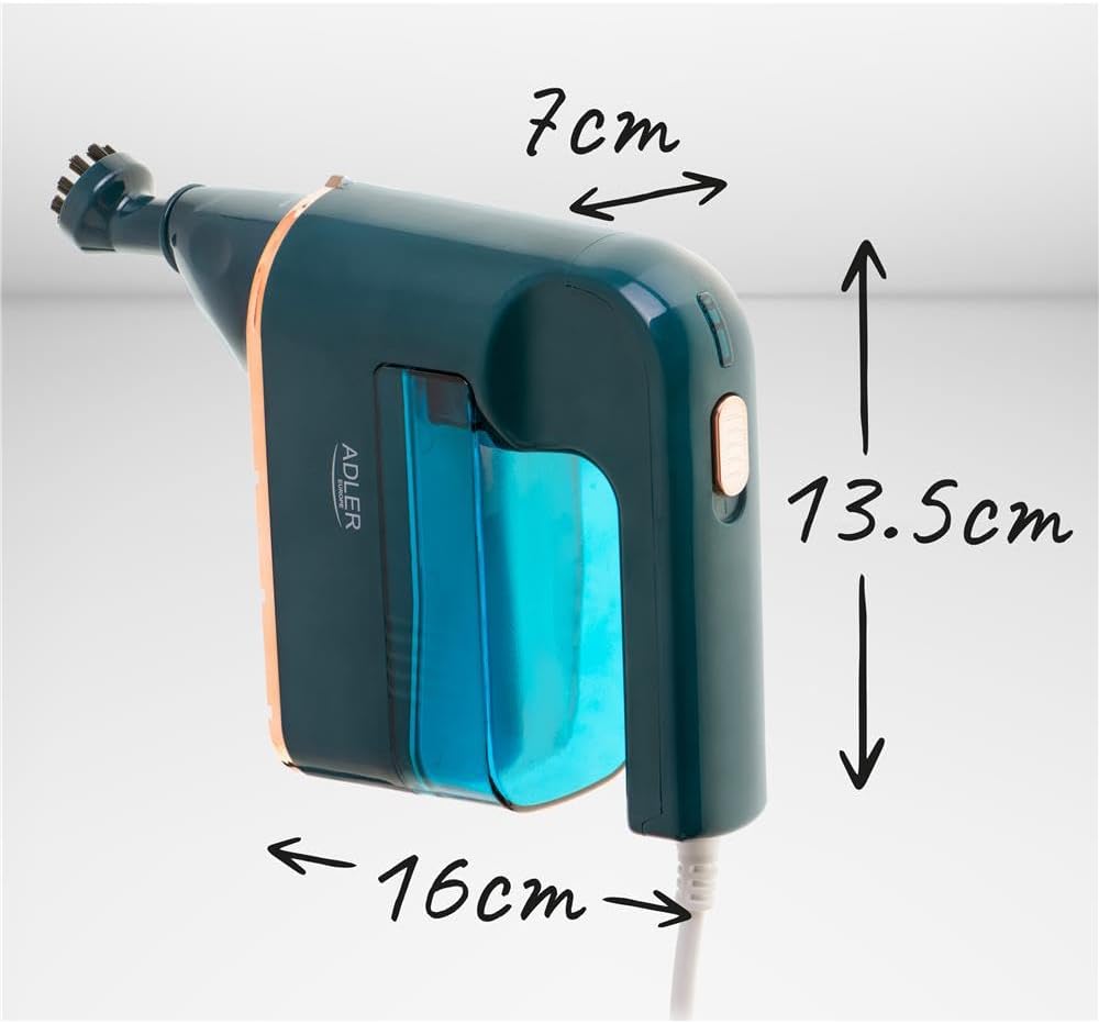 ADLER AD 7050 Dampfreiniger 120 ml, Dampfglätter mit Ständer, Dampfbürste Handgerät, ergonomisch, wa