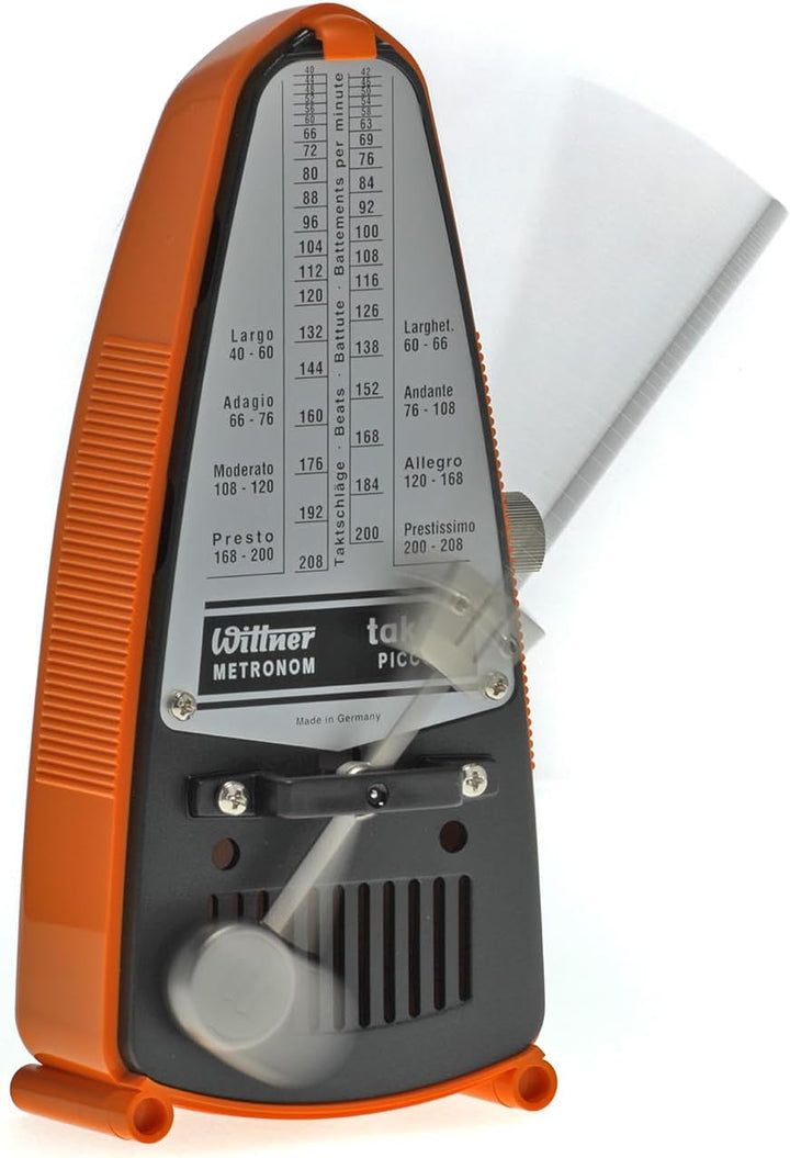 Wittner Metronom 830 231 Kunststoffgehäuse ohne Glocke Taktell Piccolo orange orange Single, orange