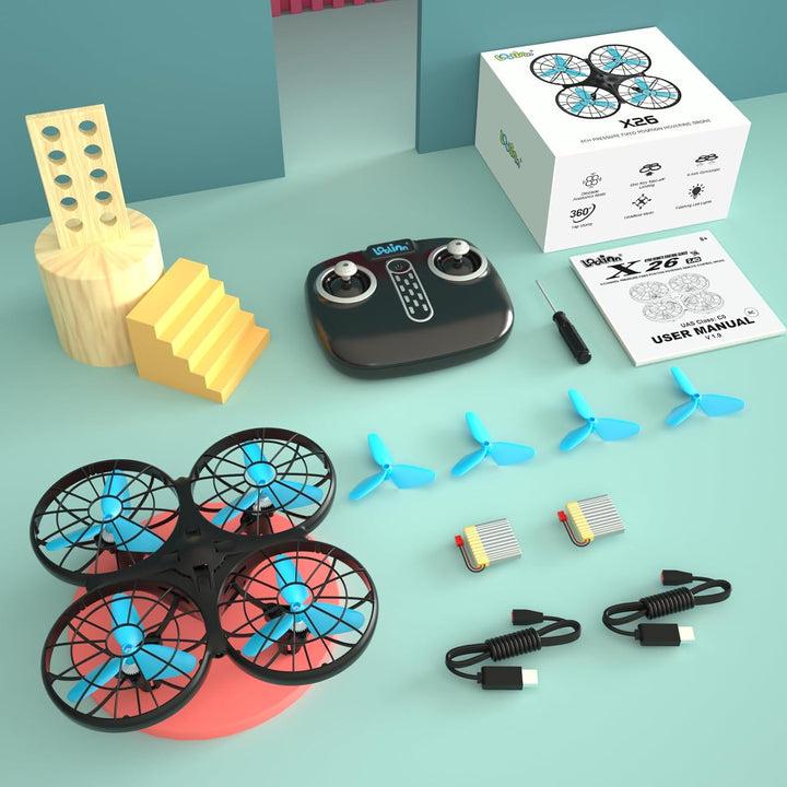 Loolinn | Drohne für Kinder Geschenk - Mini Drohne, RC Quadrocopter mit Antikollisionstechnologie /