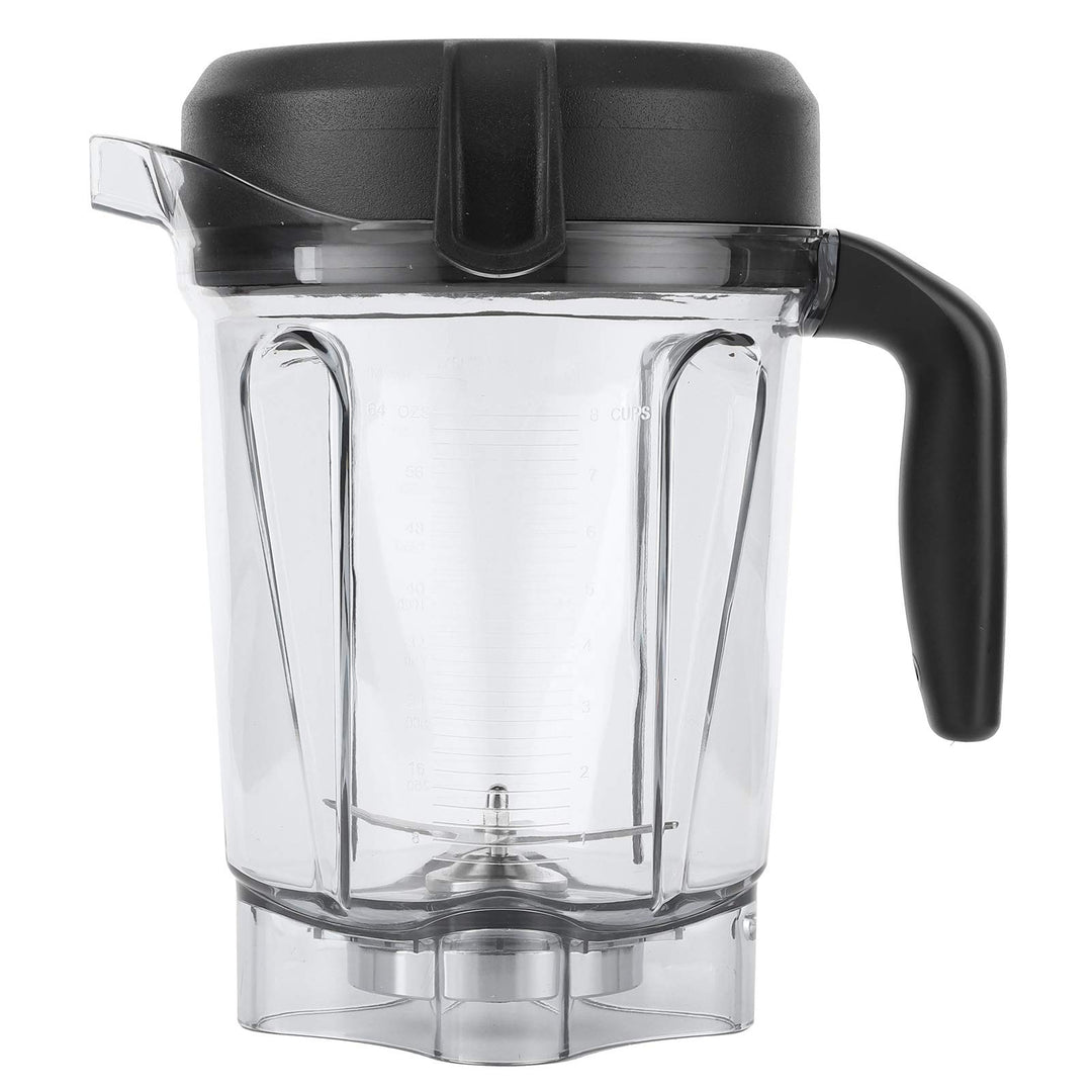 Tbest Mixerbehälter, Mixbecher, Transparenter Behälter für Küchenmixer mit Ersatzdeckel und Klinge,