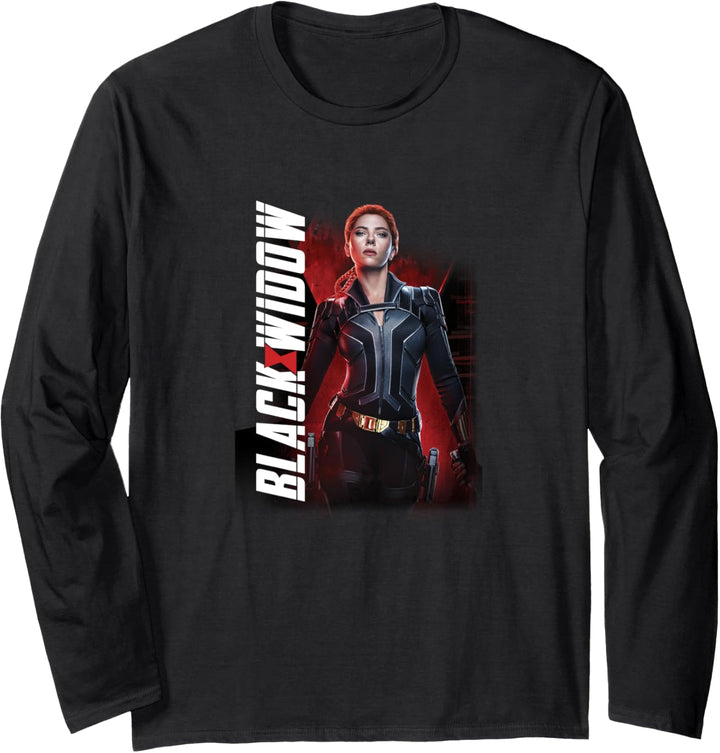 Marvel Black Widow Character Portrait Langarmshirt