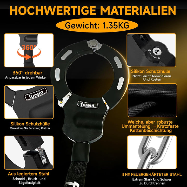E Scooter Schloss,Handschellenschloss Diebstahlsicher,E Roller Schloss Hohe Sicherheit,Fahrradschlos
