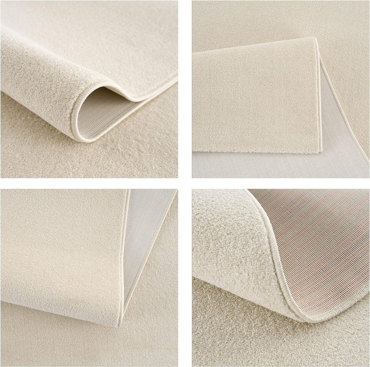 SANAT Kurzflor Teppich Wohnzimmer - Uni Modern Teppiche fürs Schlafzimmer, Arbeitszimmer, Büro, Flur