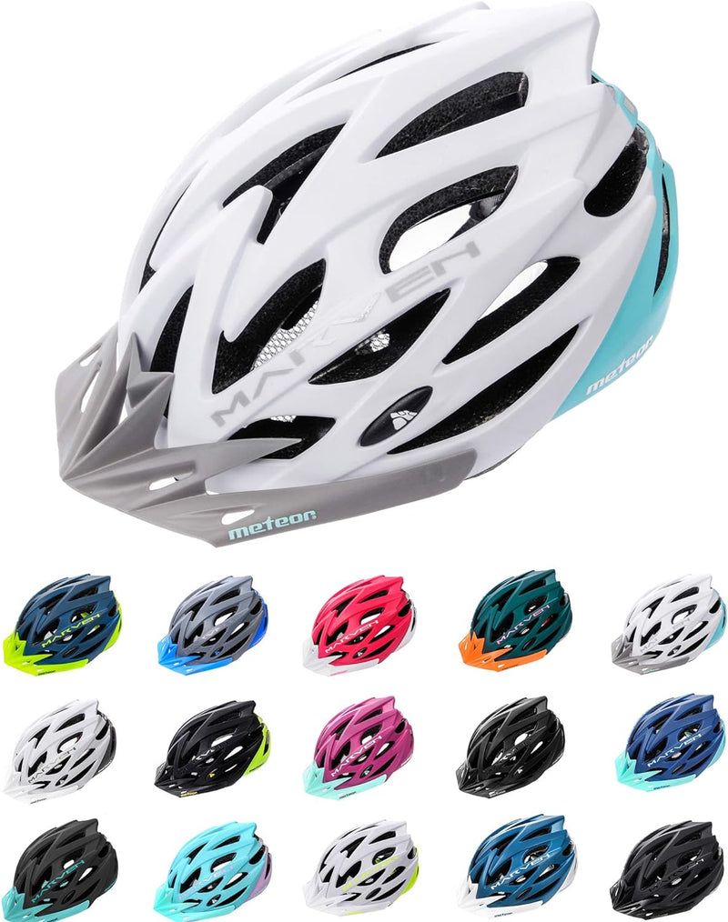 meteor® Marven Fahrradhelm Herren Damen Kinder-Helm MTB rollerhelm mädchen kinderfahrradhelm für Dow