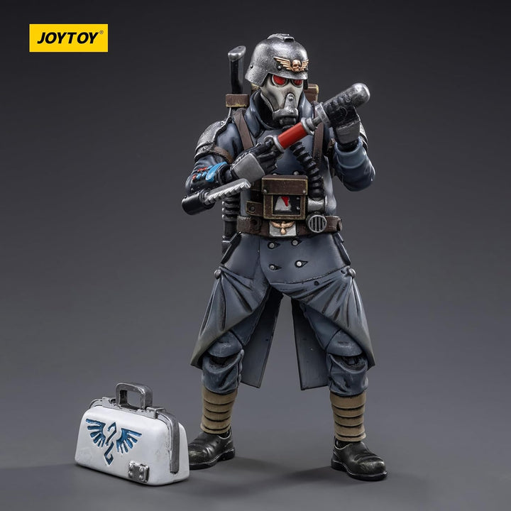 JOYTOY Warhammer 40K Astra Militarum Death Korps of Krieg Veteran Squad Guardsman Medic 1/18 Action