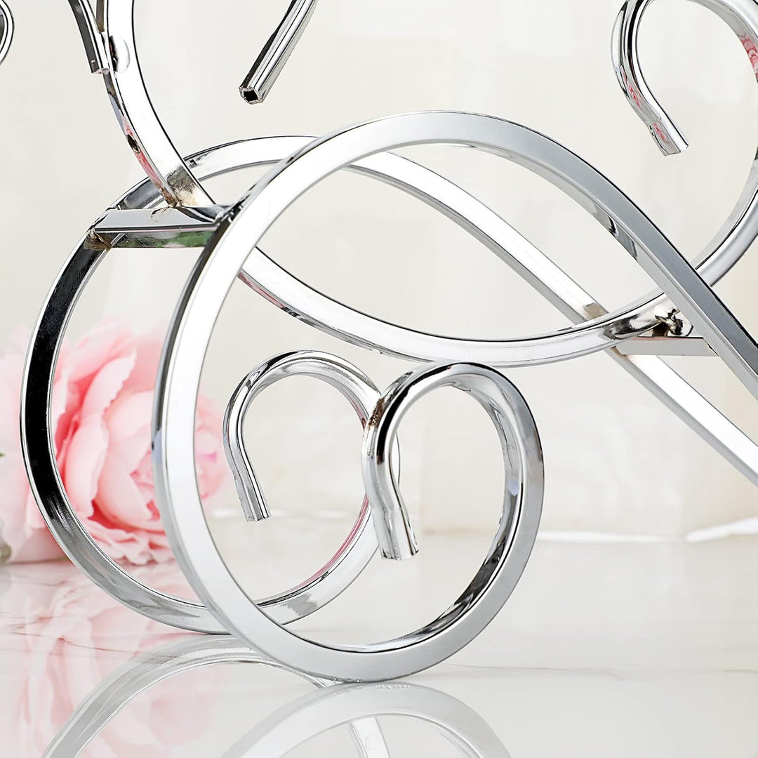 SUMNACON Silber S-Form Kerzenständer 3-Arm-Kristallschalen aus Glas Metall Kerzenhalter Teelicht Dek