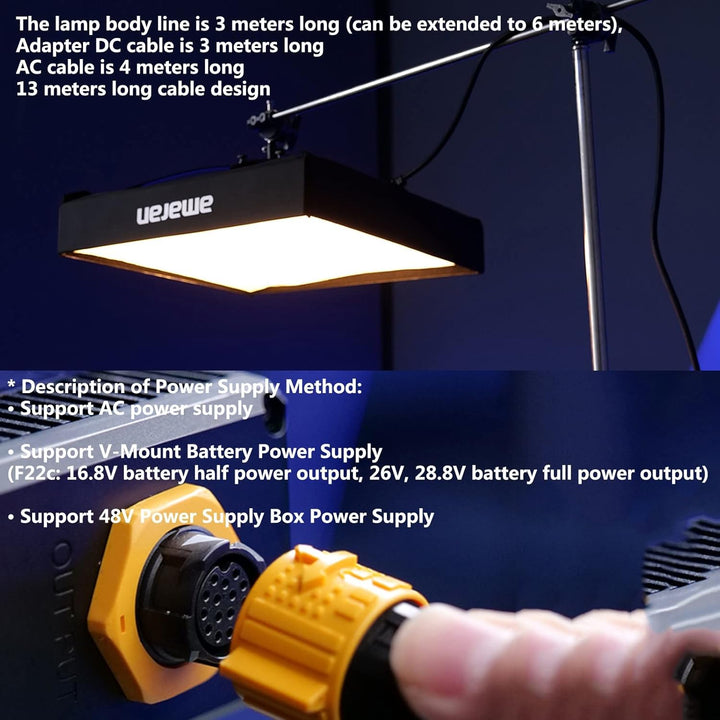 Aputure Amaran F22c 200W RGBWW Flex LED Fotoleuchte mit Wabengitter, CCT 2500K bis 7500K V Mount RGB