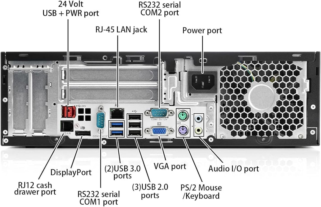HP RP5810 Silent Business Office Multimedia Computer mit 3 Jahren Garantie! - Intel Core i5 4570S 3.