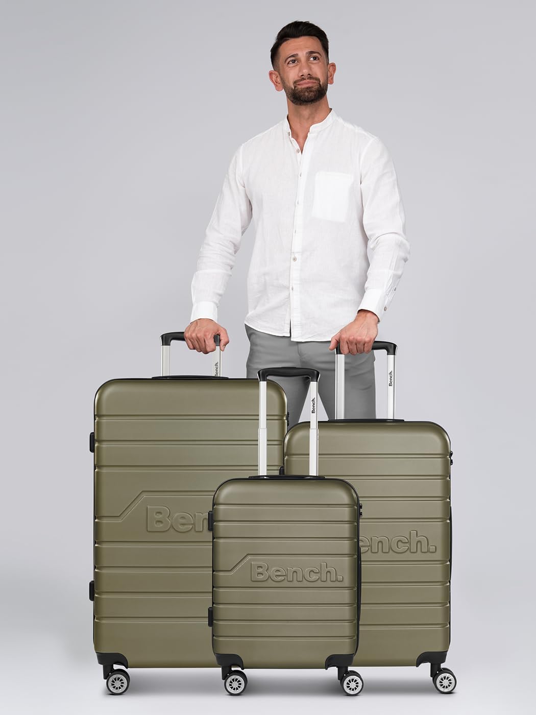 Bench Hartgepäck Koffer-Set 3-teilig | Reise-Trolleys aus hochwertigem, robustem ABS Material | für