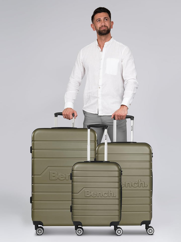 Bench Hartgepäck Koffer-Set 3-teilig | Reise-Trolleys aus hochwertigem, robustem ABS Material | für