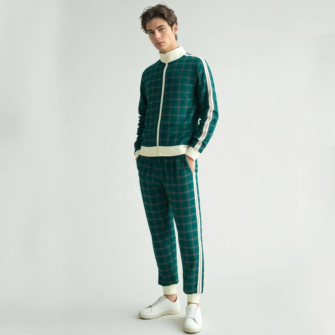 W JIANWANG Herren Jogginganzug Trainingsanzug Sportanzug Fussball Sporthose für Gym Tracksuit Atmung