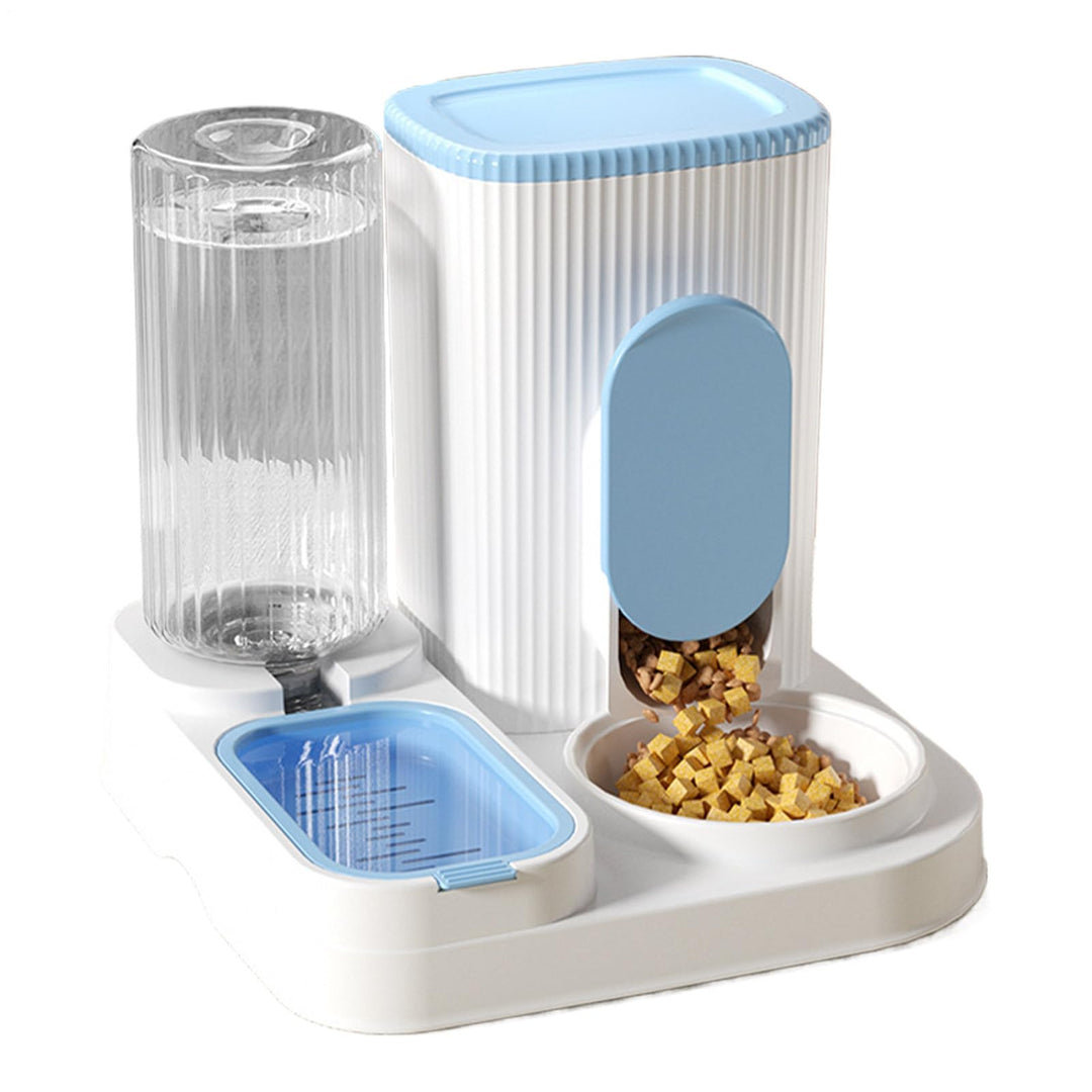 Automatischer Futterspender für Katzen, 2-in-1 Futterstation für Haustiere, Trockenfutterspender mit