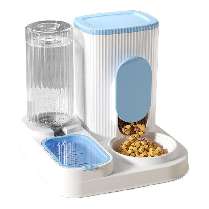 Automatischer Futterspender für Katzen, 2-in-1 Futterstation für Haustiere, Trockenfutterspender mit