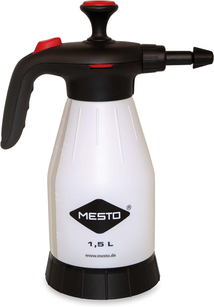 MESTO Drucksprüher (Sprüher mit 360° Sprühfunktion für stark saure Mittel, 3 bar, Fassungsvermögen 1