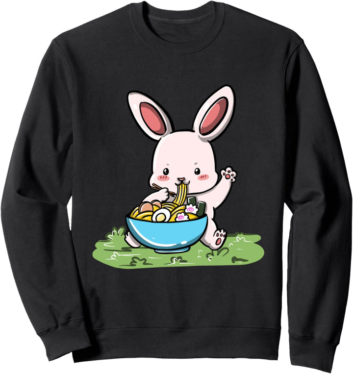 Süsses Kawaii Anime Kaninchen Japanese Ramen Suppe Sweatshirt