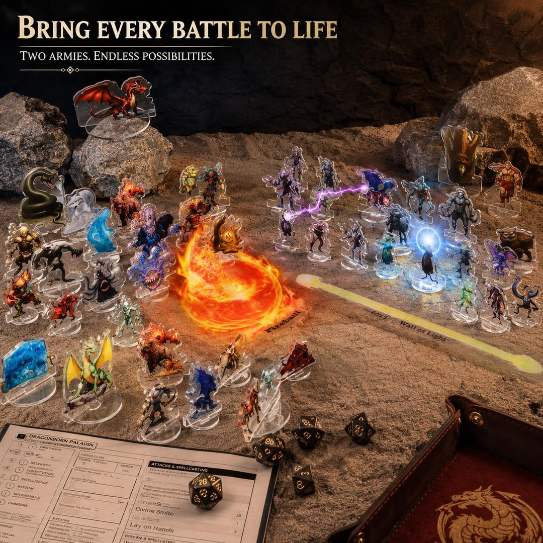 DND Miniatures Dungeons and Dragons Starter Set 170 Minis für DND 5E Maps Pathfinder Accessories Fla