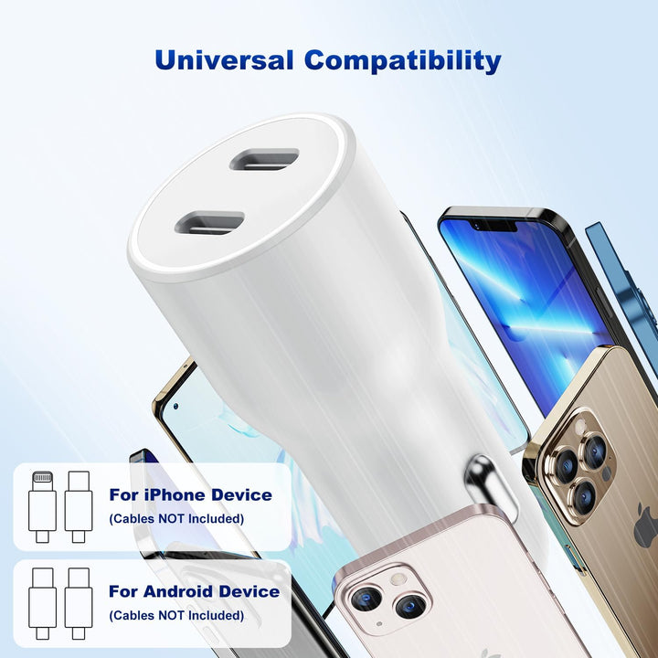 für iPhone 14 13 12 11, [Apple MFi Zertifiziert] USB C Schneller Autoadapter für iPhone 14 Pro/14 Pr