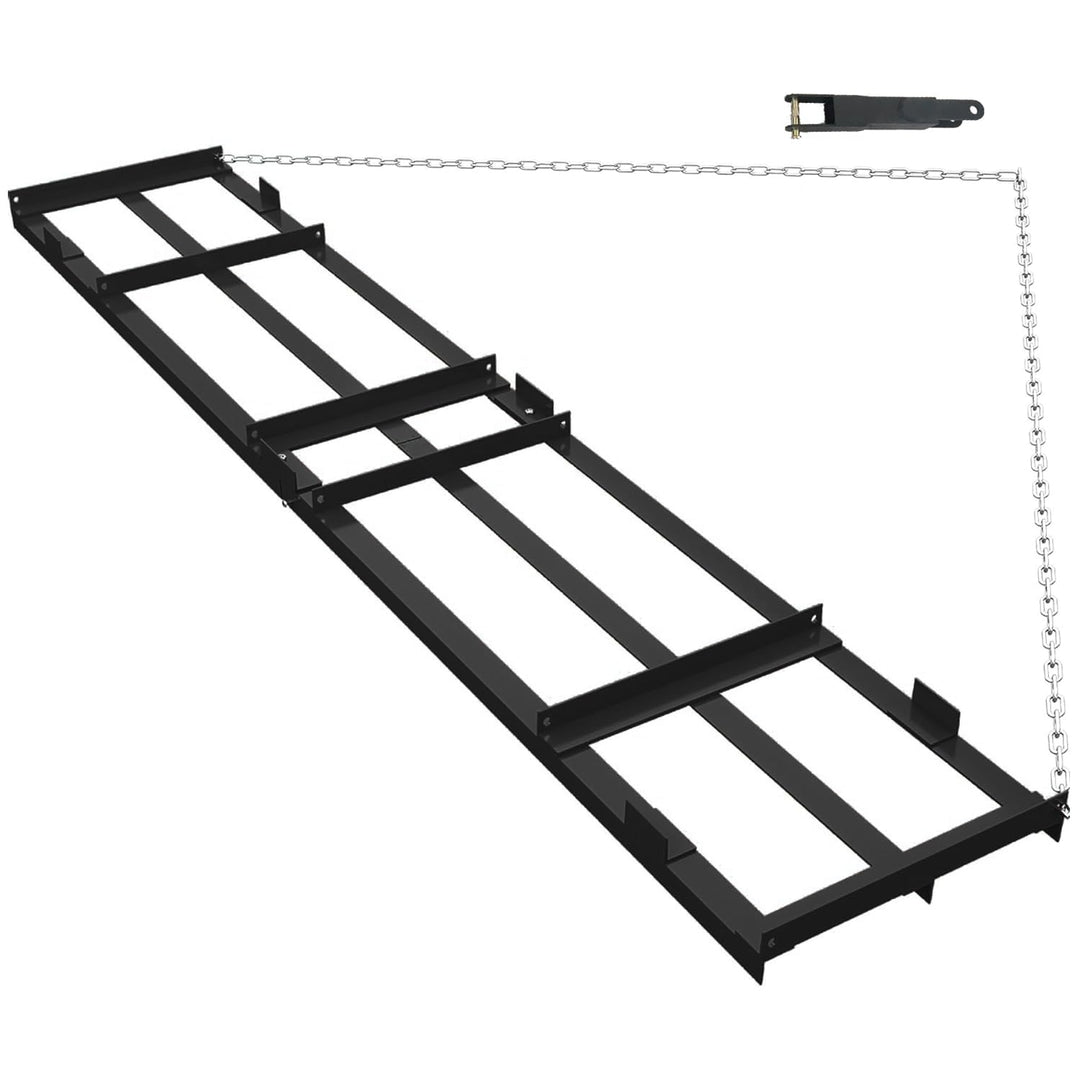 Garvee Schleppegge Wiesenschleppe, 51 x 122 cm, Schwarz | Verstellbare Stangen mit 183 cm Kette, pas