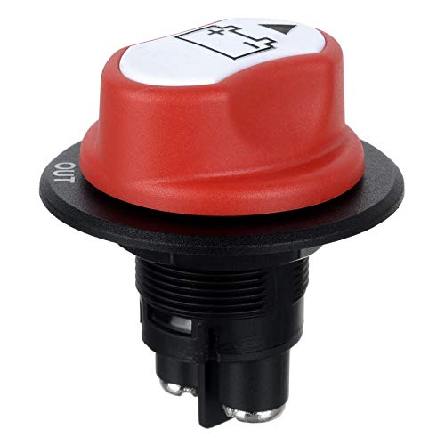 Jtron Batterie Trennschalter 12v 50a Abdeckung abnehmbar batterieschalter 12v 10awg Kabel 50cm für M