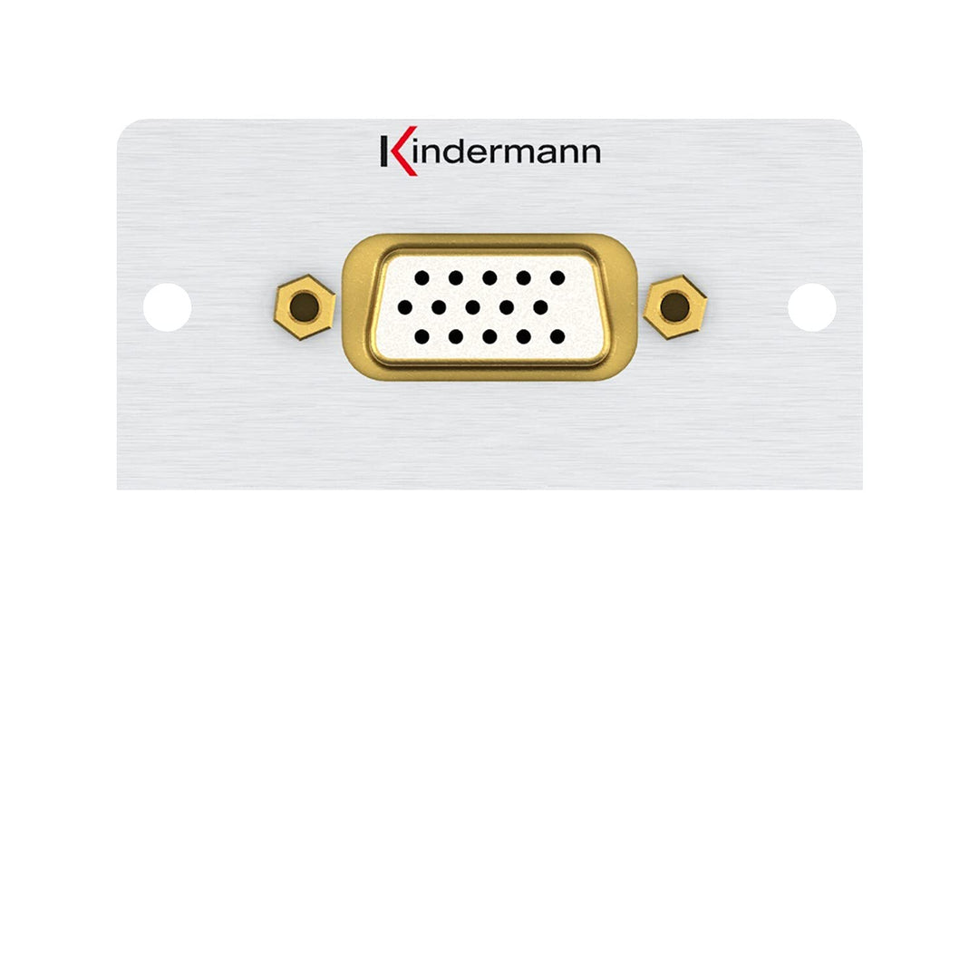 Kindermann 7444000501 VGA Blende mit Kabel Buchse auf Buchse, 50 x 25 mm schwarz