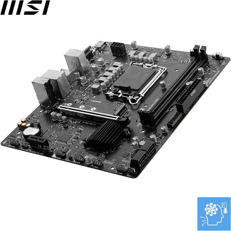 MSI PRO B760M-E DDR4 Mainboard, Micro-ATX - Unterstützt Intel 12. & 13. Gen Core Prozessoren, LGA 17