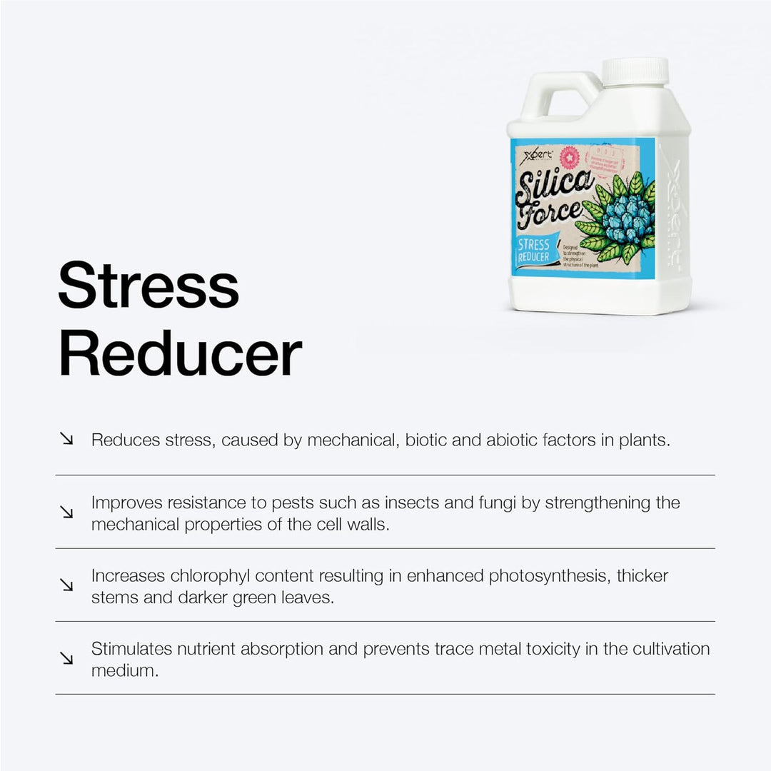 Xpert Nutrients Silica Force (1 L) – Stressreduzierer, Silizium-Ergänzung, Silica-Zusatz, gesunde St