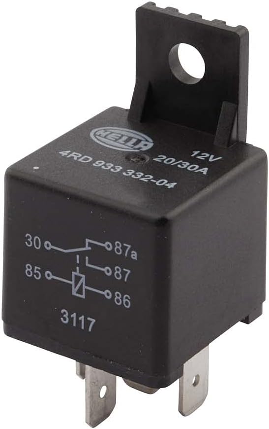 HELLA 4AZ 001 879-041 Blinkgeber - 12V - 3-polig - Anbau - mit Halter & 4RD 933 332-041 Relais, Arbe