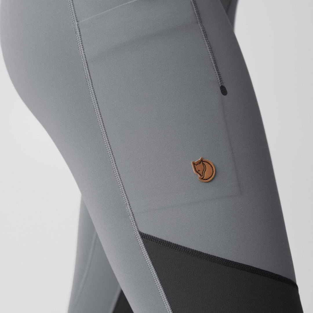 FJALLRAVEN Damen Abisko Värm Trekking Tights W XL Flint Grey-iron Grey, XL Flint Grey-iron Grey