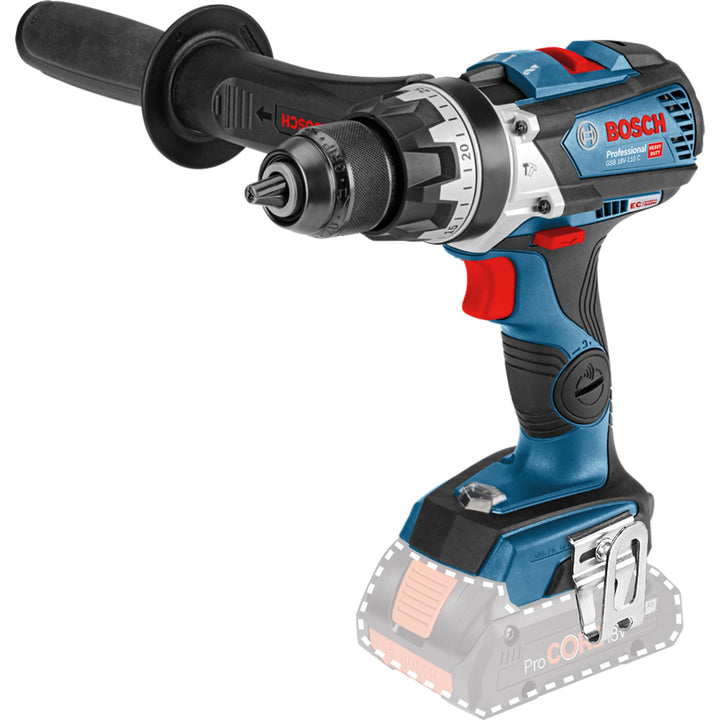 Bosch Professional 18V System Akku-Schlagbohrschrauber GSB 18V-110 C (max. Drehmoment 110 Nm, ohne A