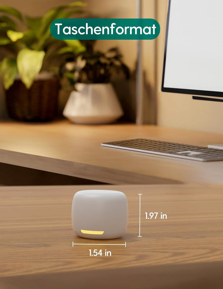BABELIO White Noise Machine Baby Tragbare Mini-Soundmaschine für Erwachsene und Babys, Nachtlicht, 1