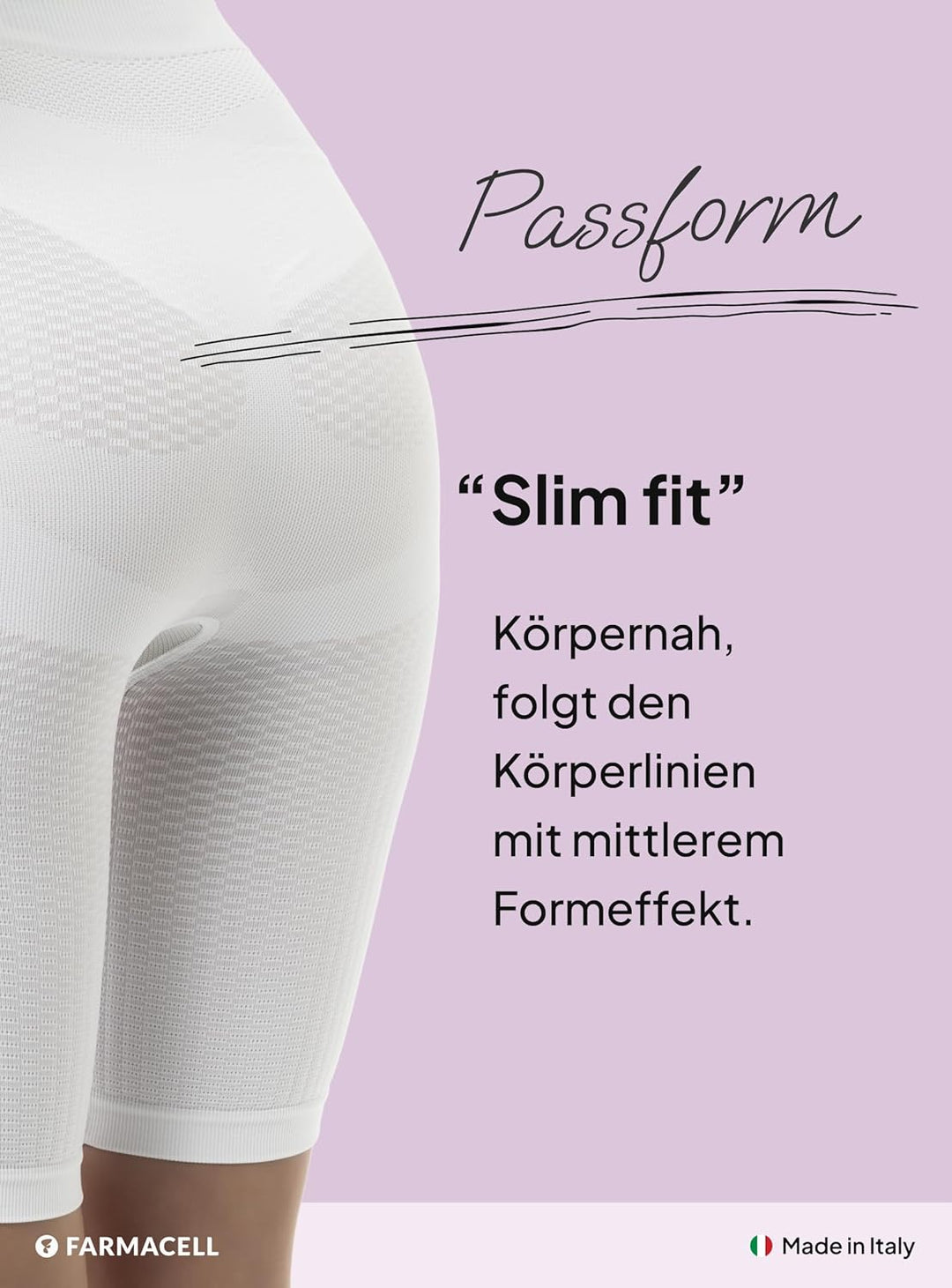 FarmaCell 312 Figurformende massierende Miederhose Anti Cellulite 3XL-4XL Weiss, 3XL-4XL Weiss