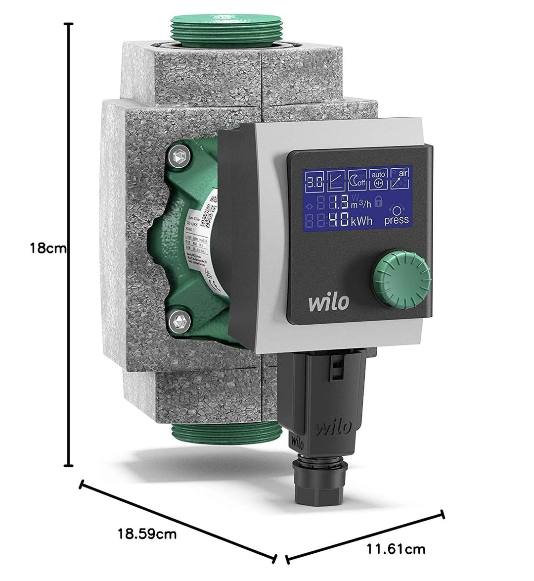 Wilo-Stratos PICO plus 30/1-4, Hocheffiziente Heizungspumpe, Nassläufer-Umwälzpumpe, Baulänge 180mm