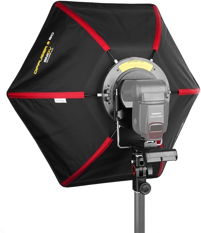 SMDV Speedbox-50 II Hexagon Softbox 54 cm für System- / Aufsteckblitzgeräte mit Streben aus Stahl