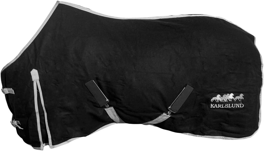 Karlslund Wolldecke Wool Rug, Schwarz, k420