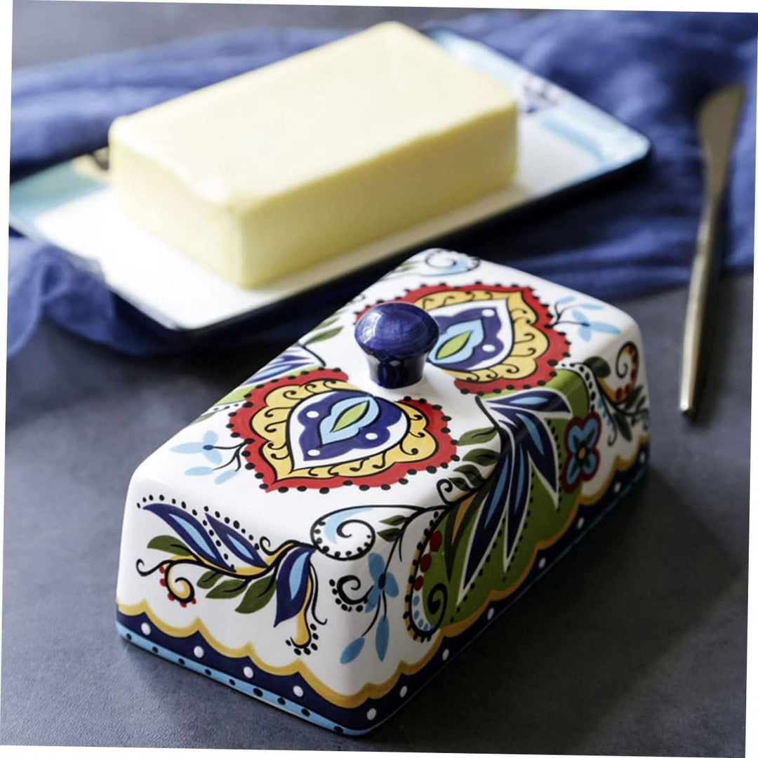 Cabilock 1stk Butterdose Keramische Butter Butterbehälter Butter Aufbewahrungsbox Butter-aufbewahrun