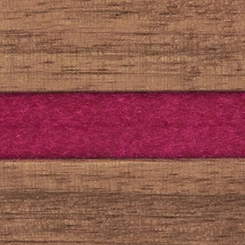 Buchenbusch urban design Schlüsselbrett Holz Nussbaum, Filzeinlage Pink (72 Varianten), Schlüsselhak