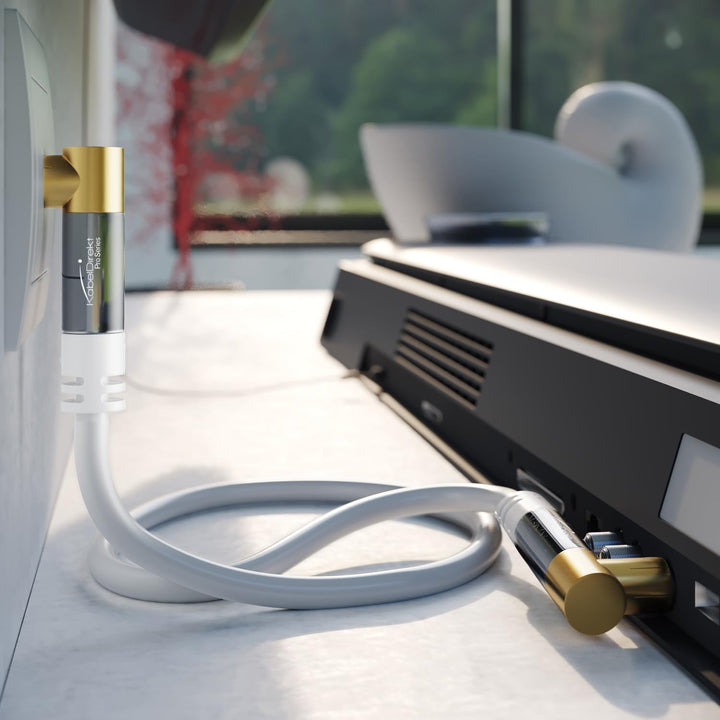 KabelDirekt – 4K Antennenkabel, Koaxialkabel, TV Kabel 90° gewinkelt – 7,5 m – Fernsehkabel digital