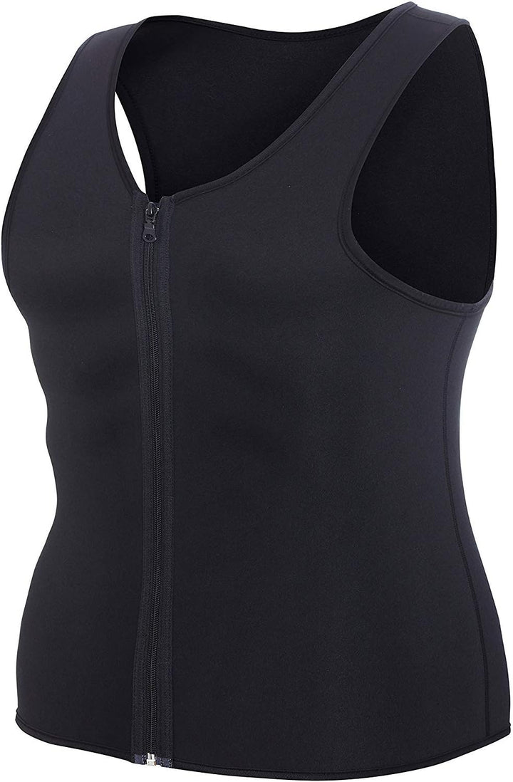 Gotoly Herren Sauna Effekt Anzug Abnehmen Weste Fitness Workout Tank Top Taillenformer Bauchweg Shir