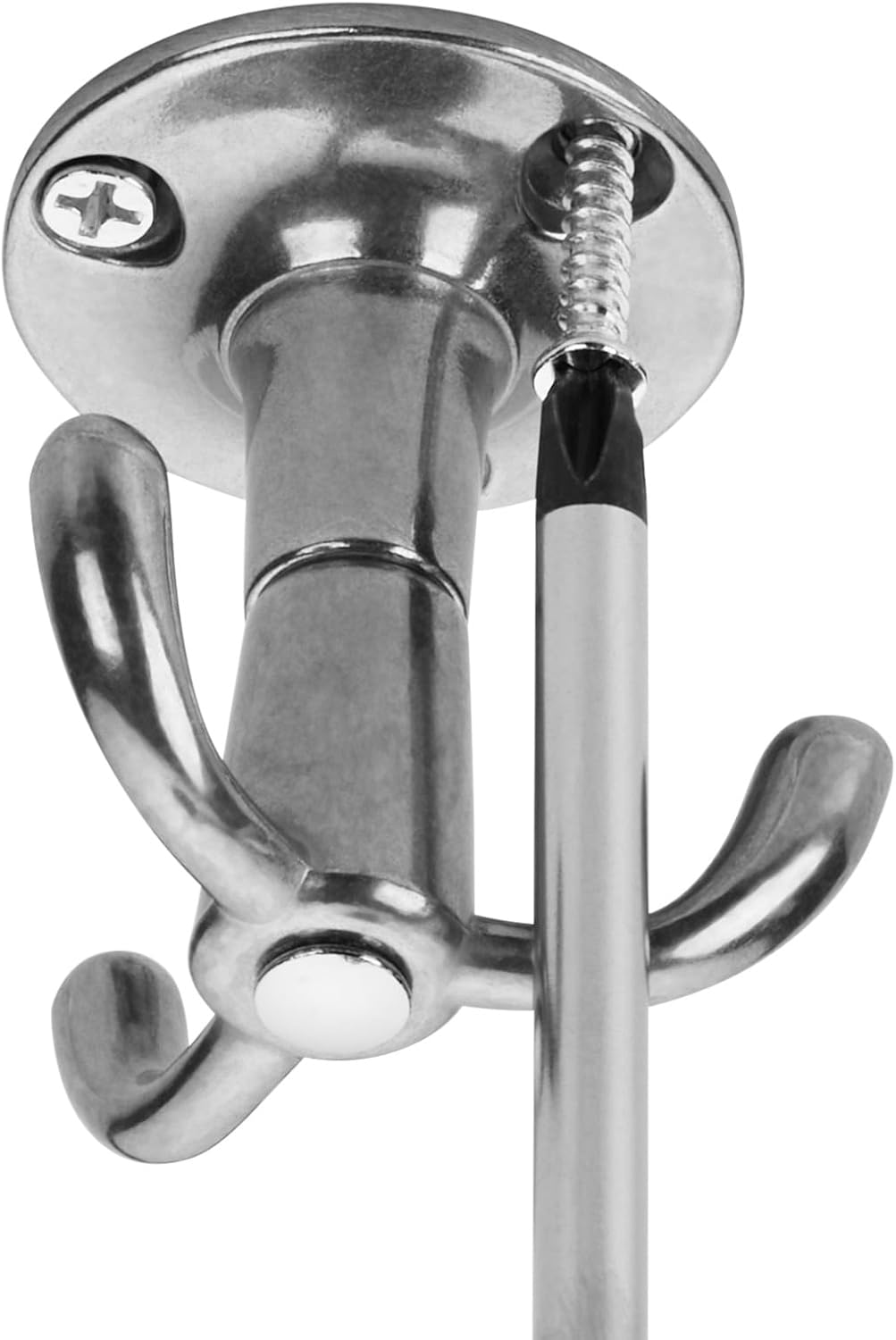 SOTECH 10 x Drehhaken TROMSO 3-fach Alu poliert 53 x 50 mm Sockel Ø 40 mm BA 25 mm Aluminium Aufhäng