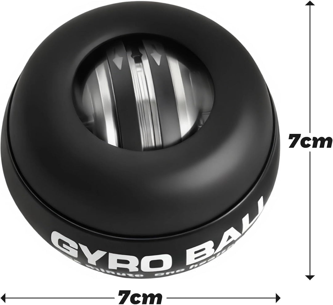 Gyroball Schleifenschwarzhülle, Handgelenktrainer-Ball, Auto-Start, 5-stufiger Widerstands-/Lichtst